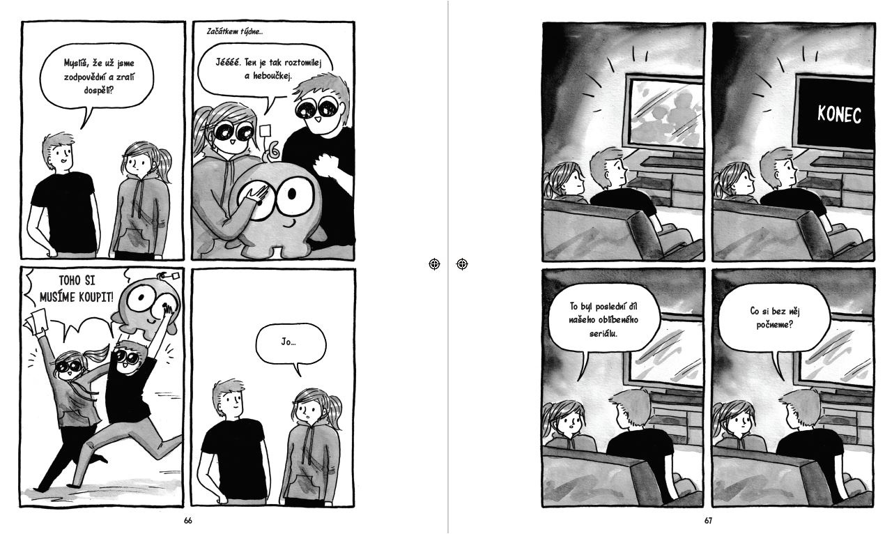 Debbie Tung komiks Když se introvertka vdá Introvertka v hlučném světě