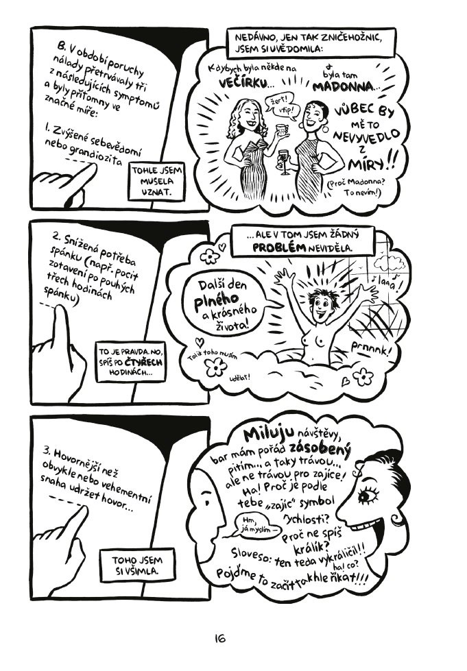 komiks zbláznění bipolární porucha mánie deprese Ellen Forney marbles