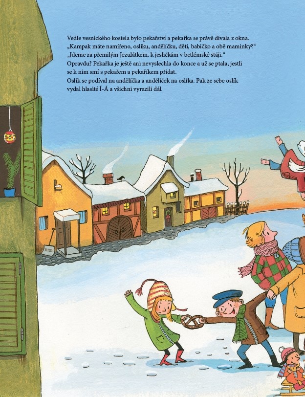 Oslík a vánoční andělíček; Preussler, Otfried; Portál, 2021; vánoční knížka pro děti; ilustrovaná knížka; předčítání dětem