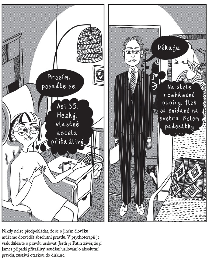 Philippa Perry Couch Fiction komiks Příběhy z pohovky psychoterapie psychologie sezení klient 